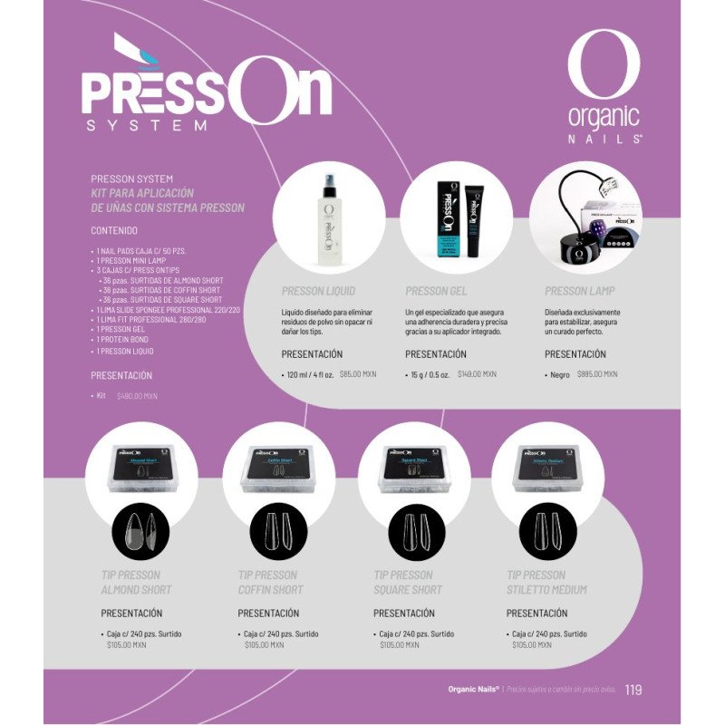 Tip PressOn Square Short - Organic Nails